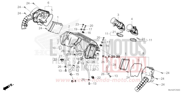 LUFTFILTER von Africa Twin Mechanik GRAND PRIX RED (R380B) von 2024